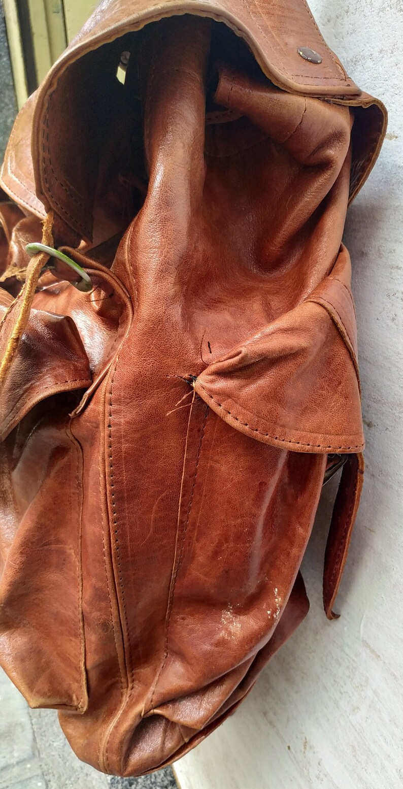 boho leather backpack