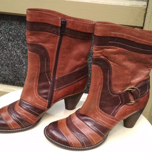 Vintage Leather brown boots / Made in Italy Boots / Original size 37 leather boots