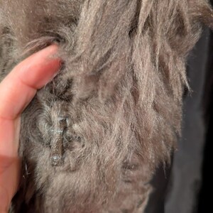 Vintage Mouton Fur Coat / Gray Brown fUR COAT / Lamb Fur / Lamb Fur Coat image 12