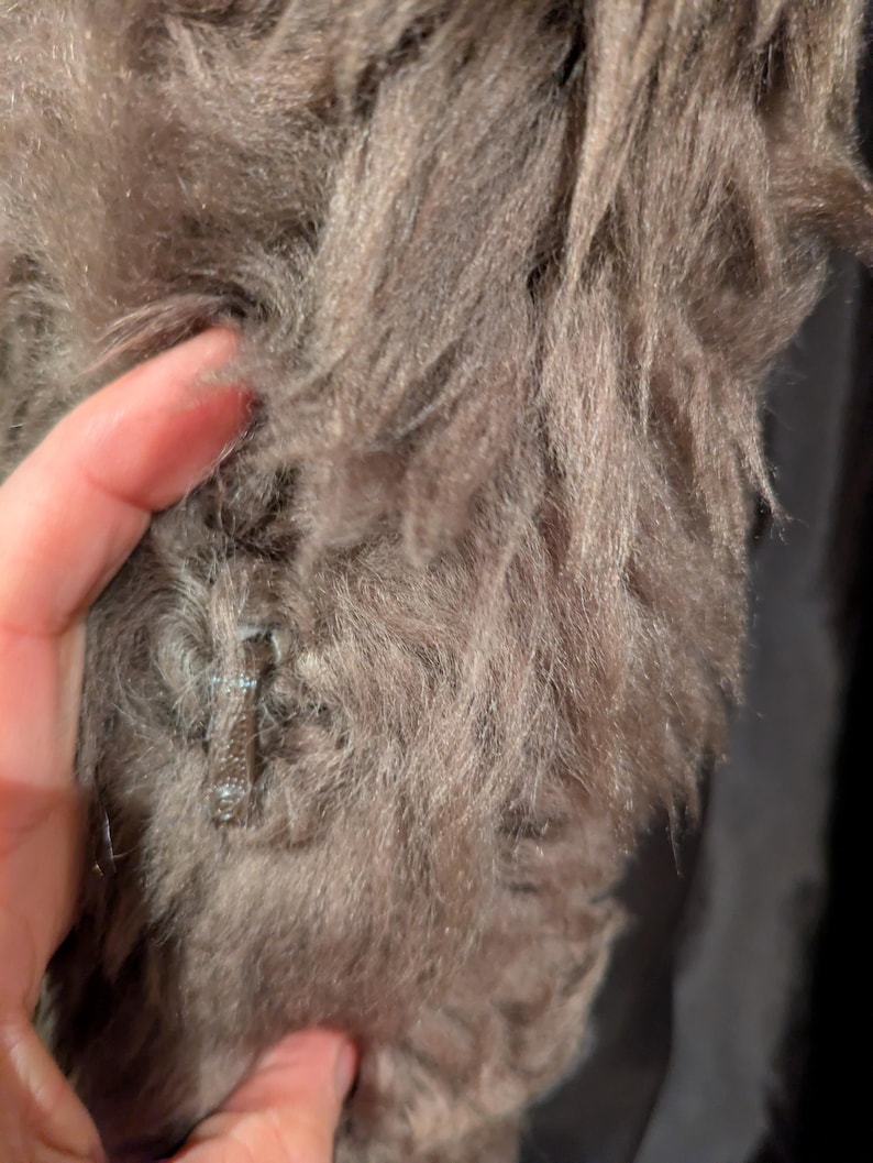 Vintage Mouton Fur Coat / Gray Brown fUR COAT / Lamb Fur / Lamb Fur Coat image 12
