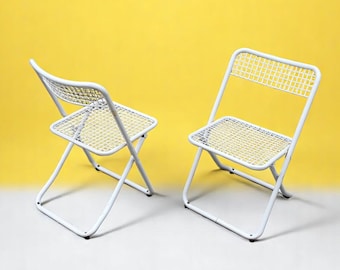Vintage Federico Giner Folding Chairs – Model 085 – White