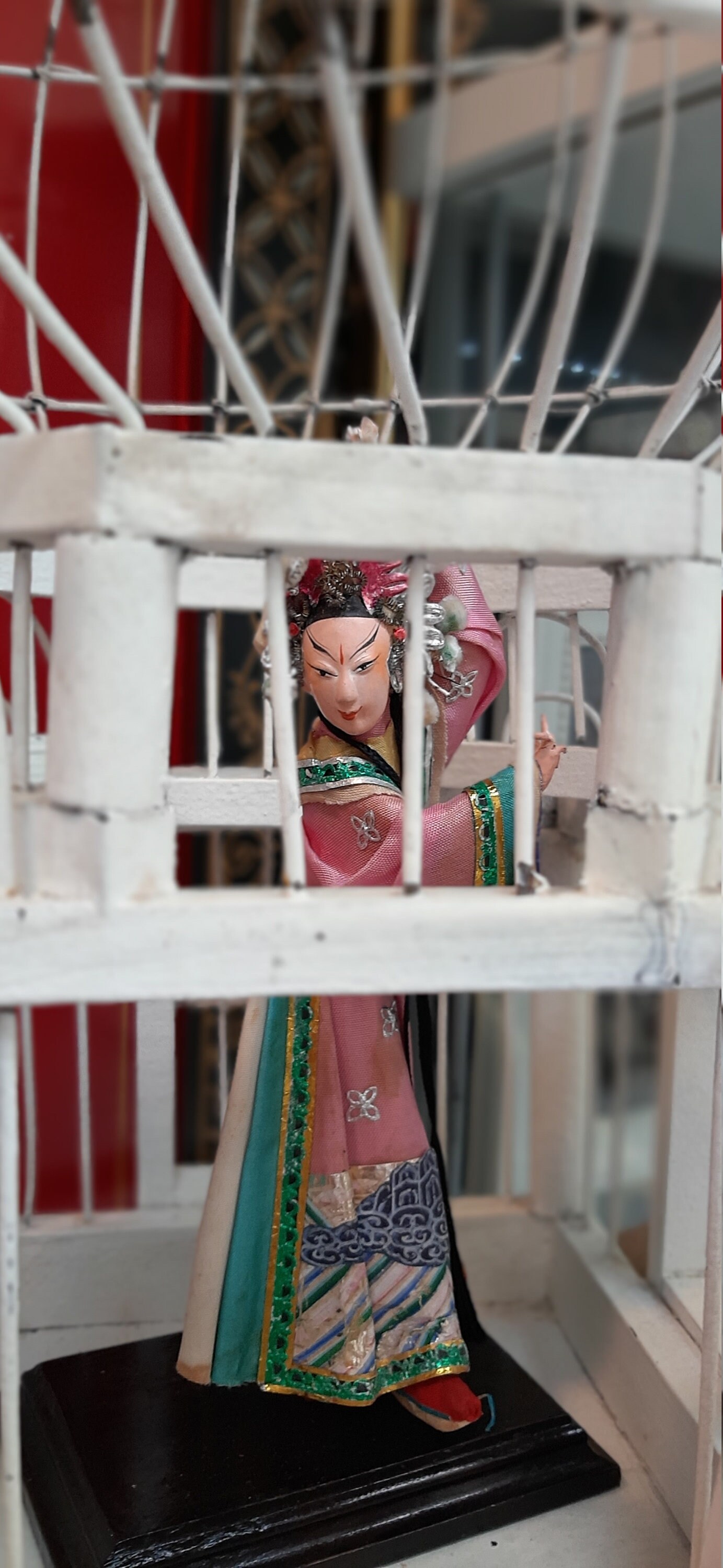 ヴィンテージ チュニジア バードケージ 木製と真鍮製 // ホーム