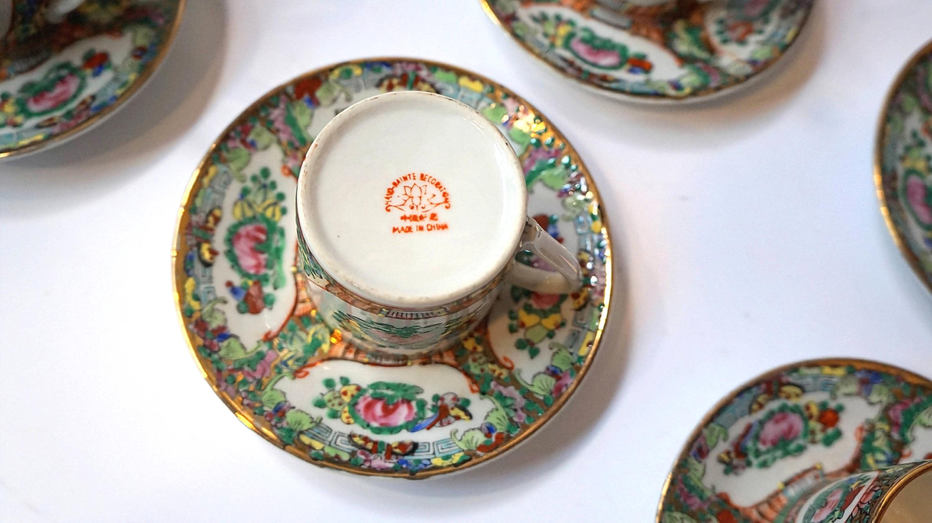 ヴィンテージ東洋磁器コーヒーセット マカオスタイル - Etsy 日本