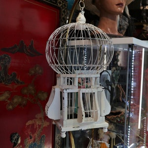 Vintage Tunisian Birdcage Wooden and brass // Home decor Shaby Chic
