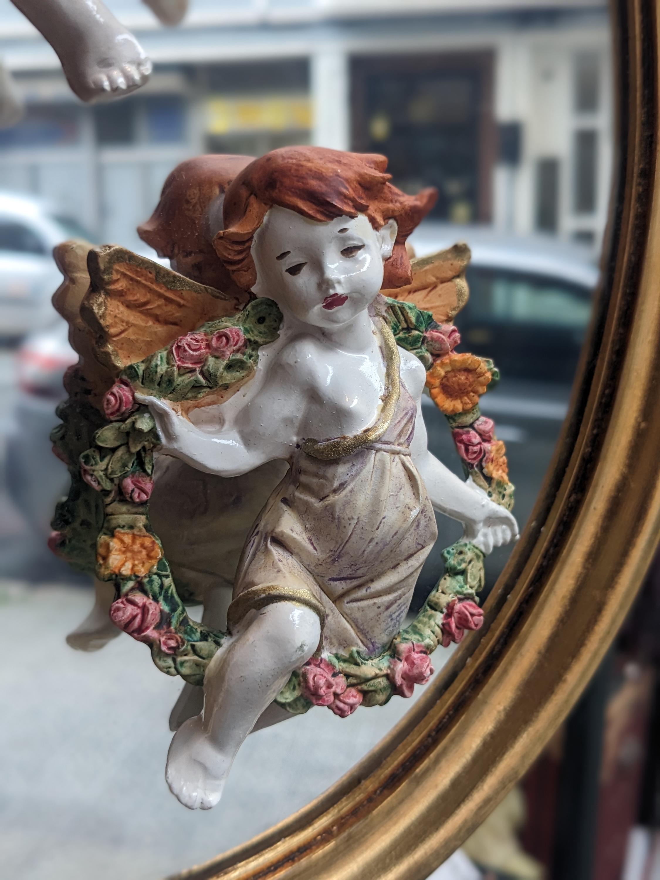 ヴィンテージ エンジェル ケルビム ゴールド ミラー ホーム