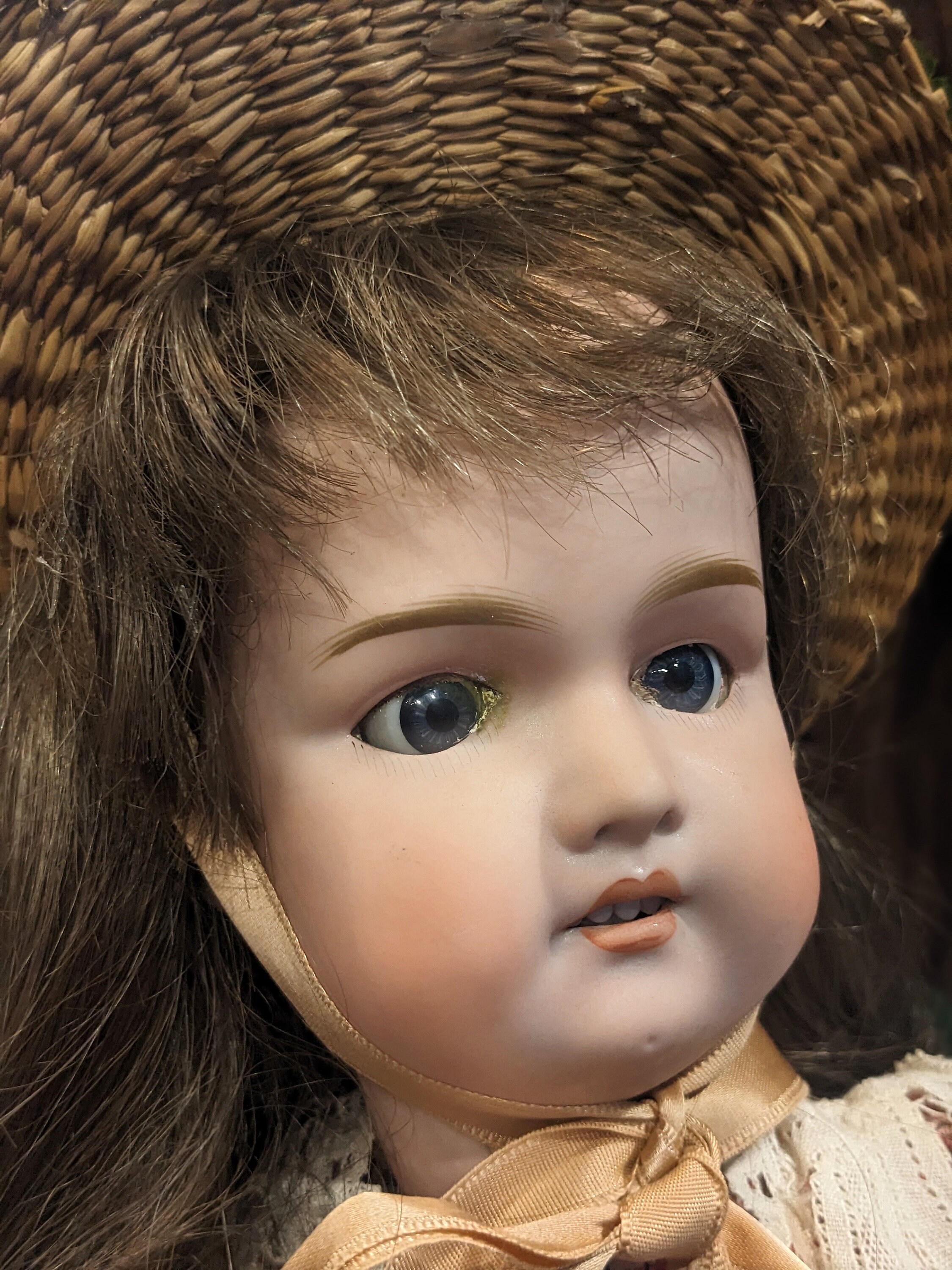 Buy Antique German Porcelain Doll With Clothes & Hat, 23.62
