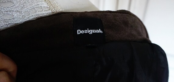 Vintage Desigual Coat Patchwork Velvet and fabric… - image 5