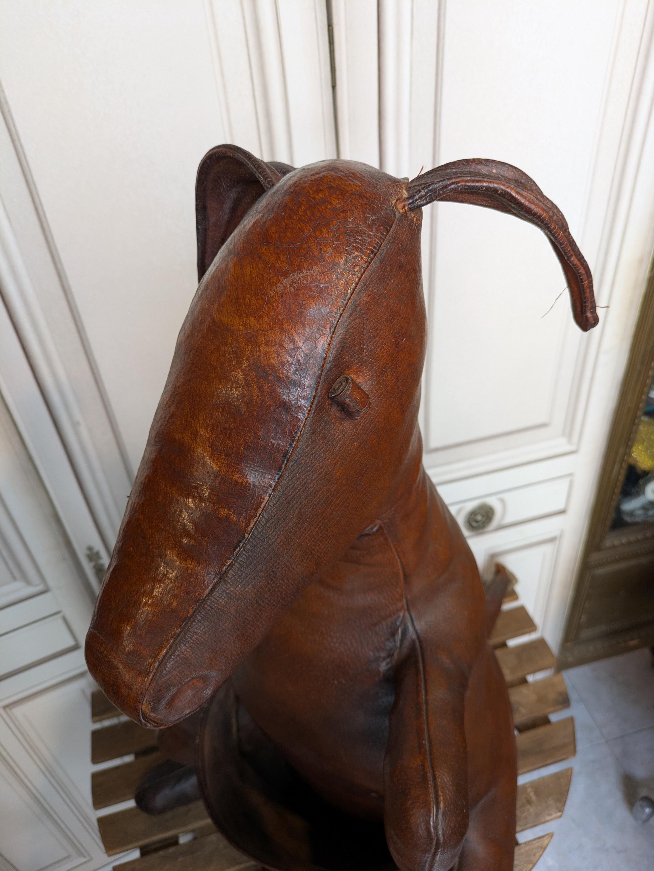 Kangaroo Leather Magazine Rack by Dimitri Omersa by Abercombie and
