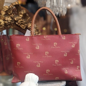 Vintage Pierre Cardin Monogram leather handbag