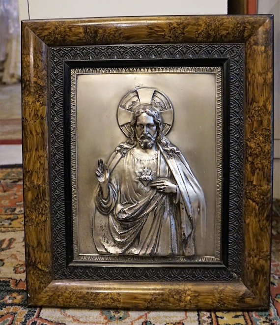 Vintage Religious Jesus Christ Alpaca Frame // Jes