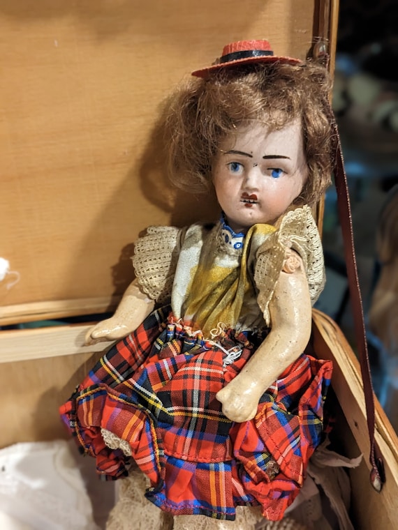 Antiquaire Poupées Anciennes BELLE ROBE EN Soie Et Dentelle Pour