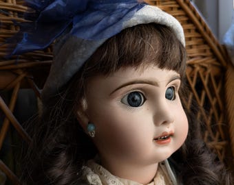 ROBE & BÉRET poupée ancienne SFBJ Jumeau Kestner Halbig dress & hat antique doll EUR 40,00 - FR