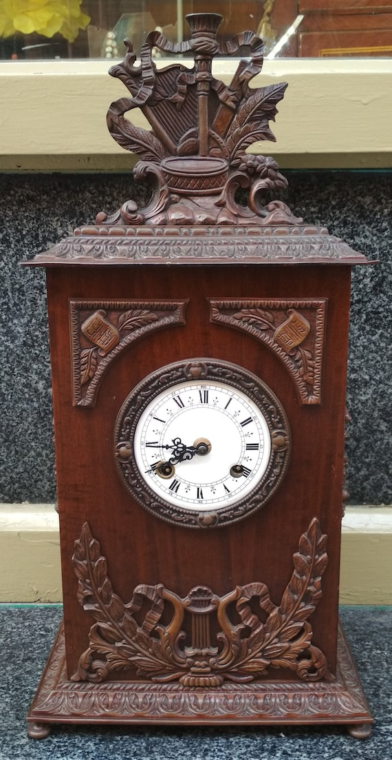 Antique Table Clock Key Table Clock Antique Desk Clock Etsy