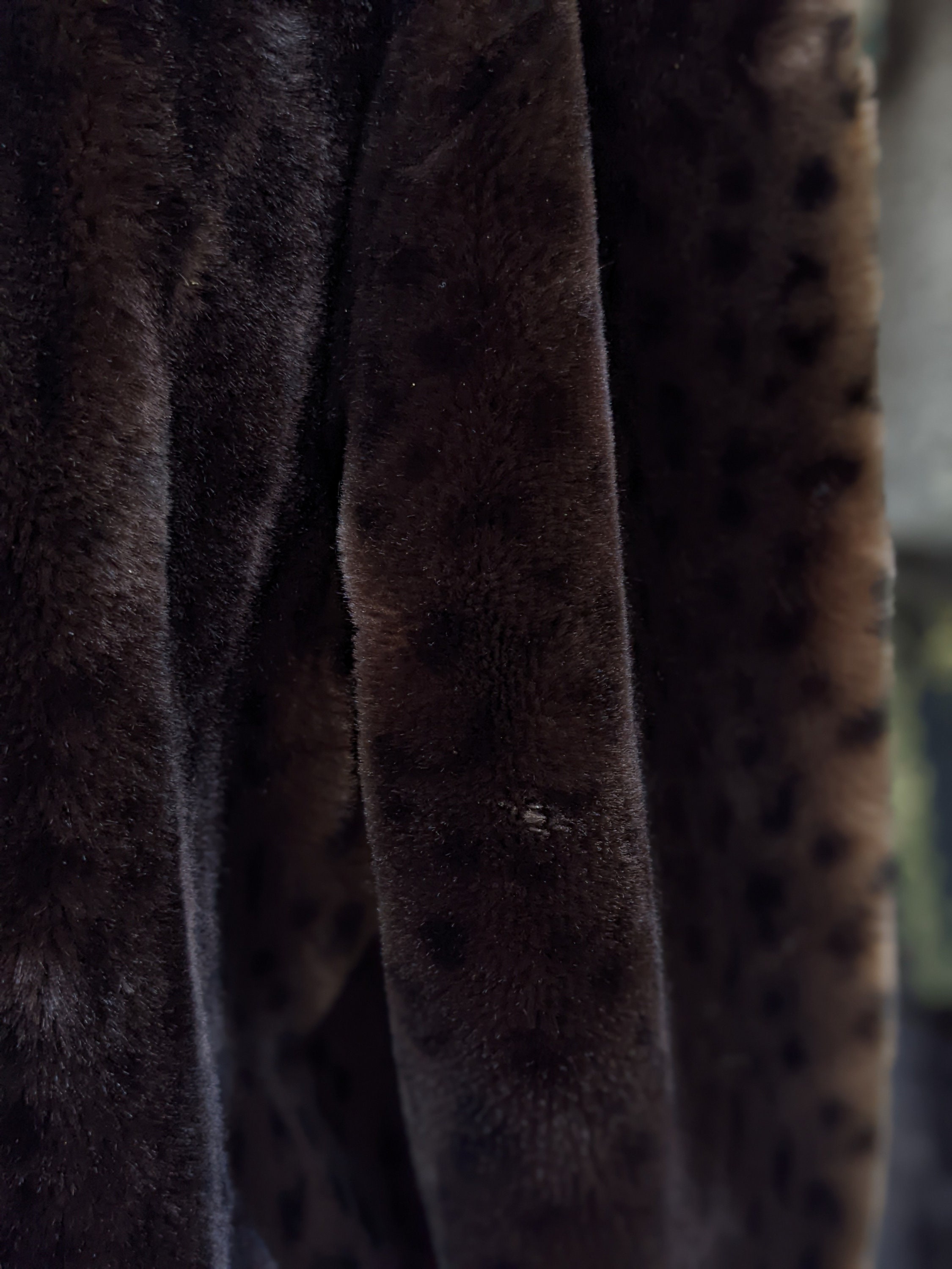 Vintage Print Mouton Coat Made in France // Creations Paris