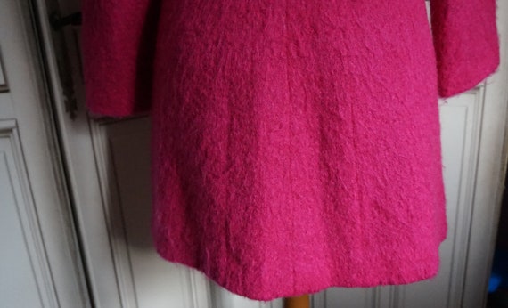 Vintage Coat Pink Wool Woman Size S // Designer F… - image 8