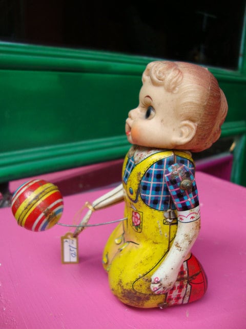 JOUET ANCIEN MADE IN JAPAN ASAKUSA TOYS BO PLASTIQUE A PILE FONCTIONNE
