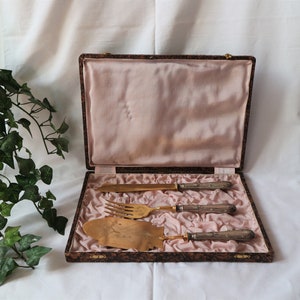 Antique Vintage Cutlery Dessert in Set Pink // Home decor Flatware