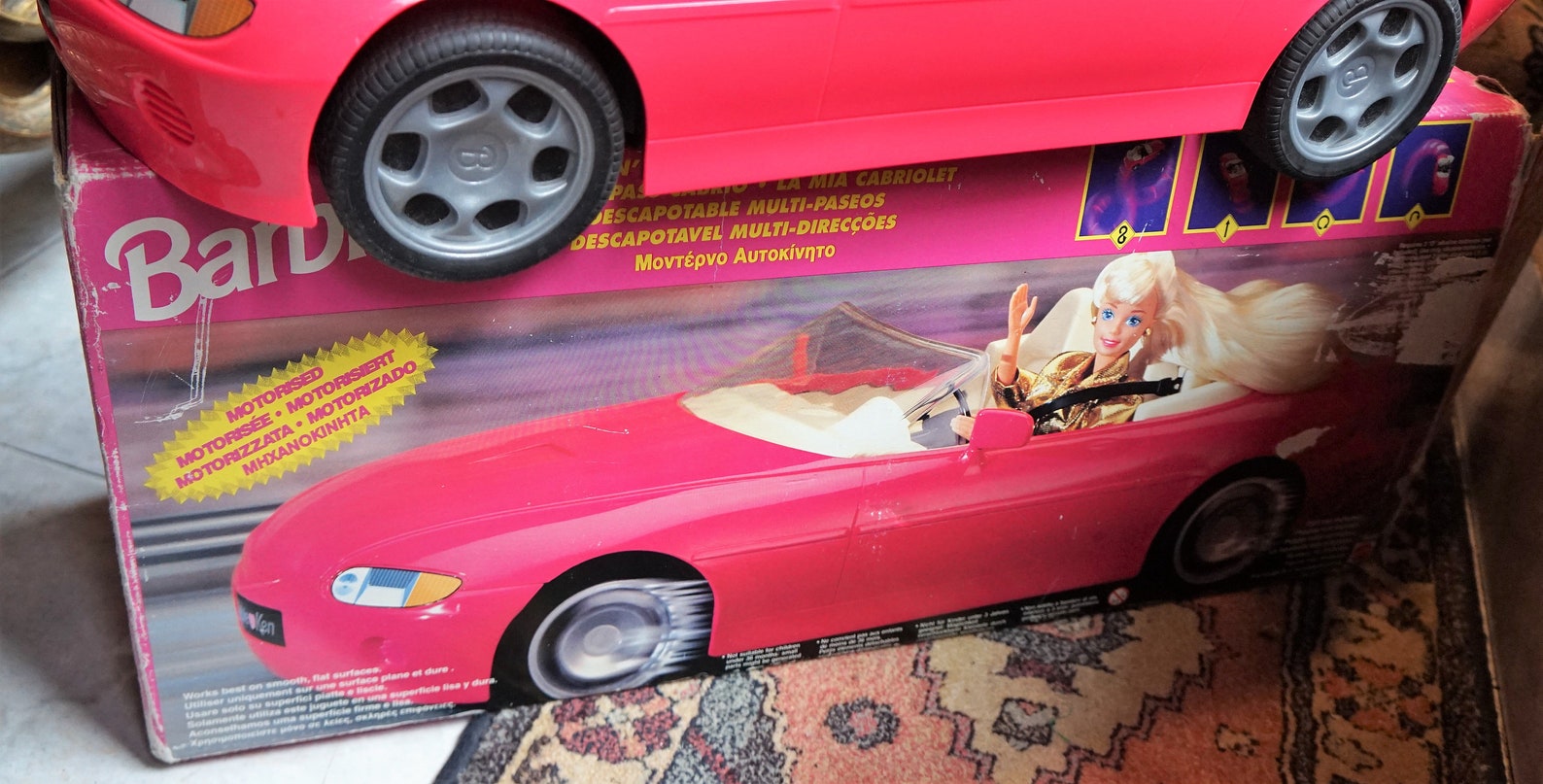 Vintage Cabriolet Barbie Car Pink in Box 1996 // Mattel Barbie Etsy
