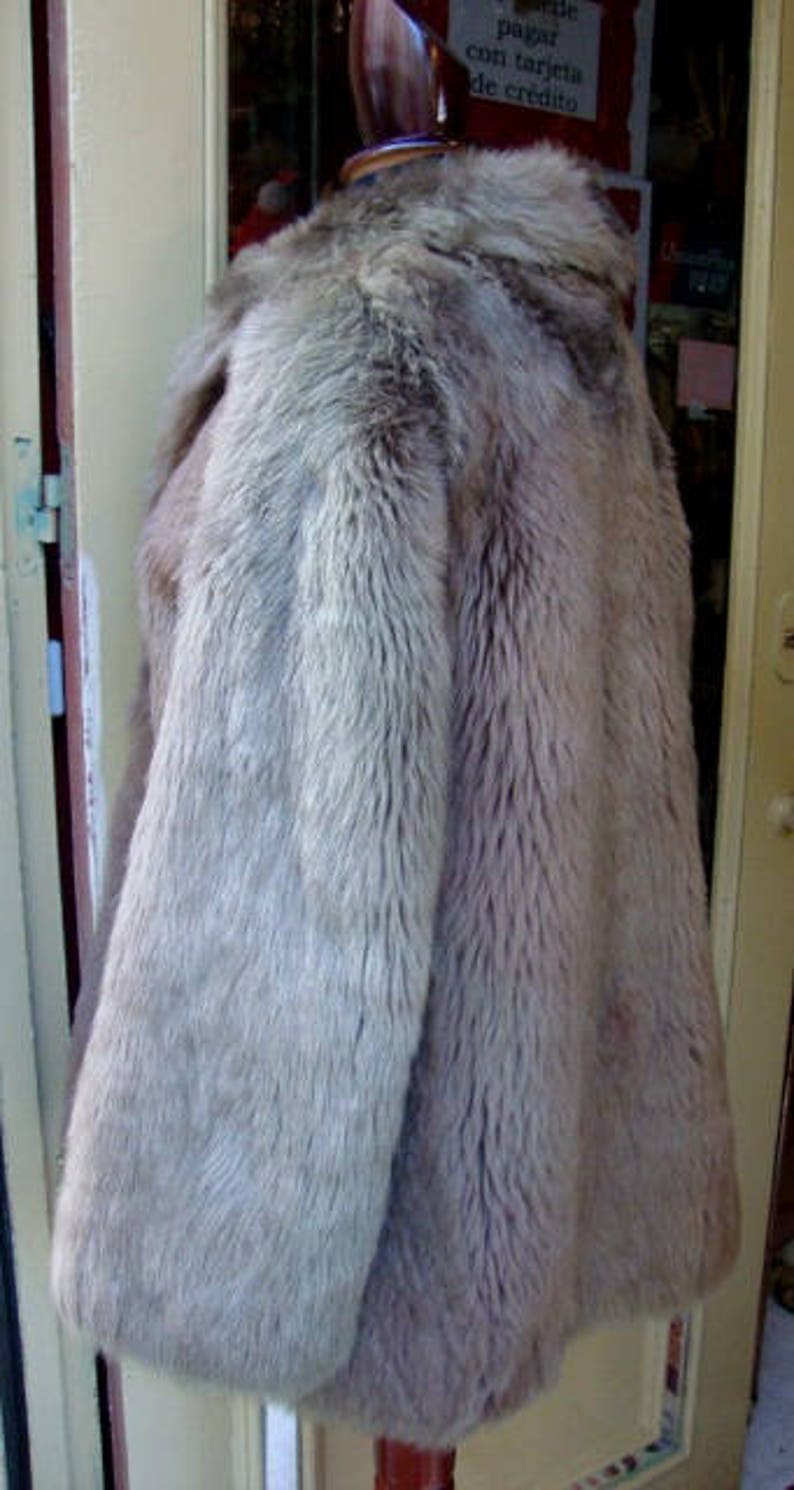 Vintage Mouton Fur Coat / Gray Brown fUR COAT / Lamb Fur / Lamb Fur Coat image 9