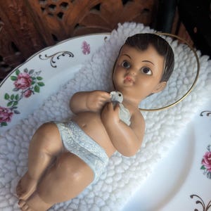 Vintage Child Jesus // Baby Jesus Crown Glass eyes