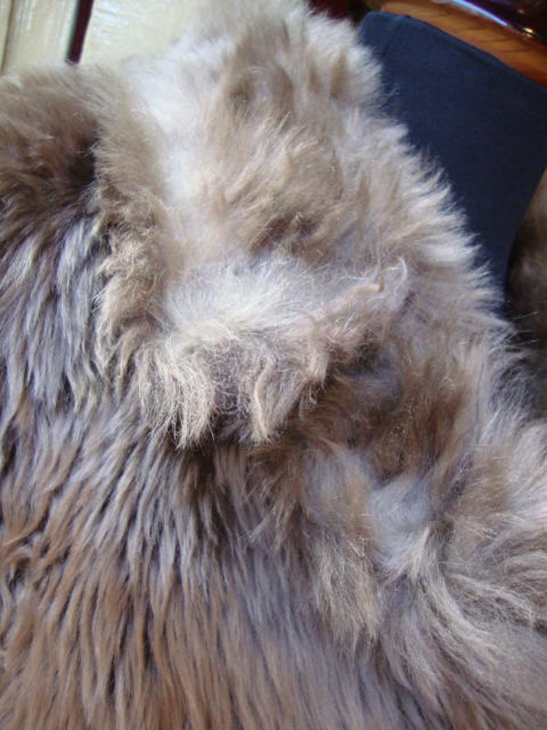 Vintage Mouton Fur Coat / Gray Brown fUR COAT / Lamb Fur / Lamb Fur Coat image 5