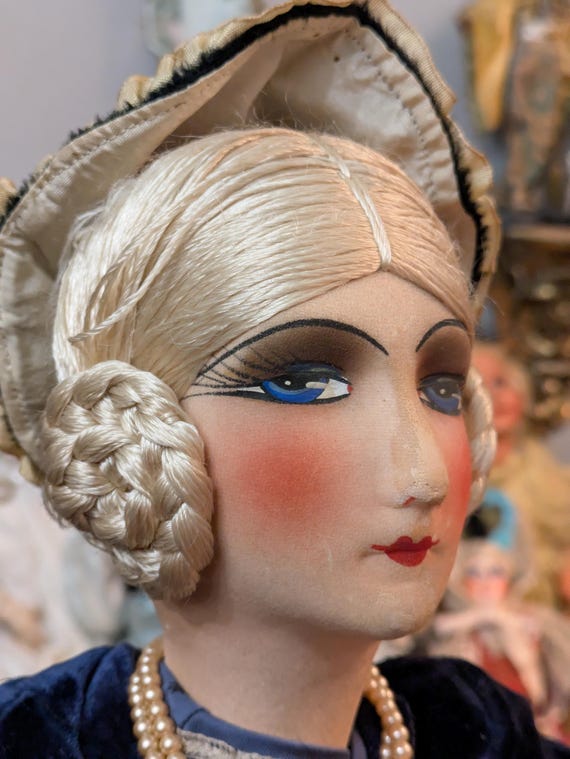 Mariée, Poupée De Salon Boudoir Doll Art Déco Boite Chic