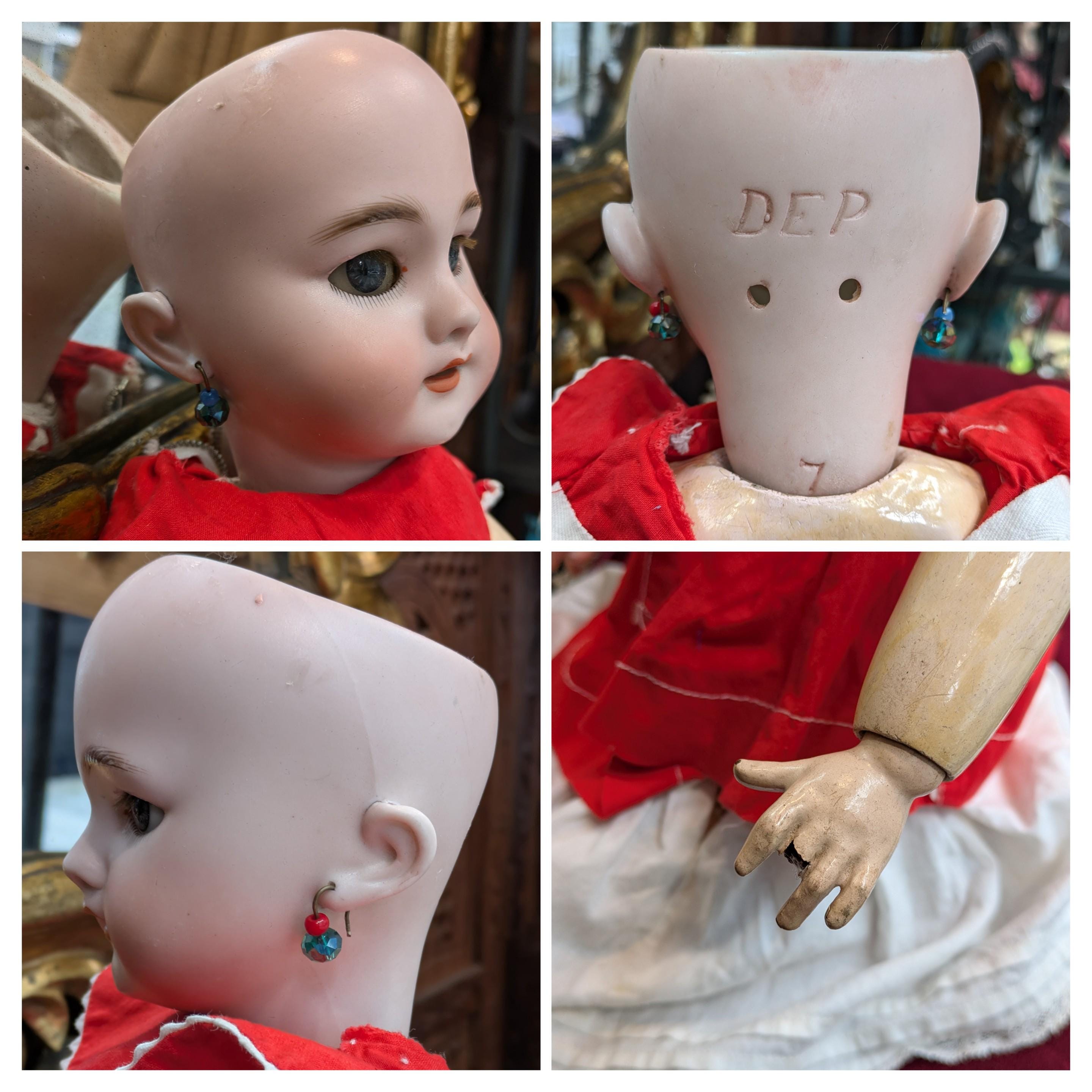 POUPÉE ANCIENNE TÊTE porcelaine. Simon & Halbig SH 7 Germany 44 cm EUR 120,00 - PicClick FR