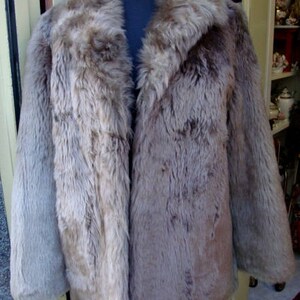 Vintage Mouton Fur Coat / Gray Brown fUR COAT / Lamb Fur / Lamb Fur Coat image 2