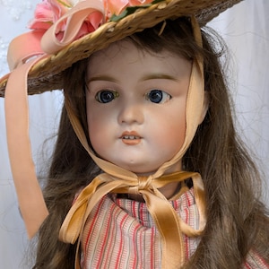 Antique Doll Made in Germany 8 // Antique Porcelain Doll with clothes and hat
