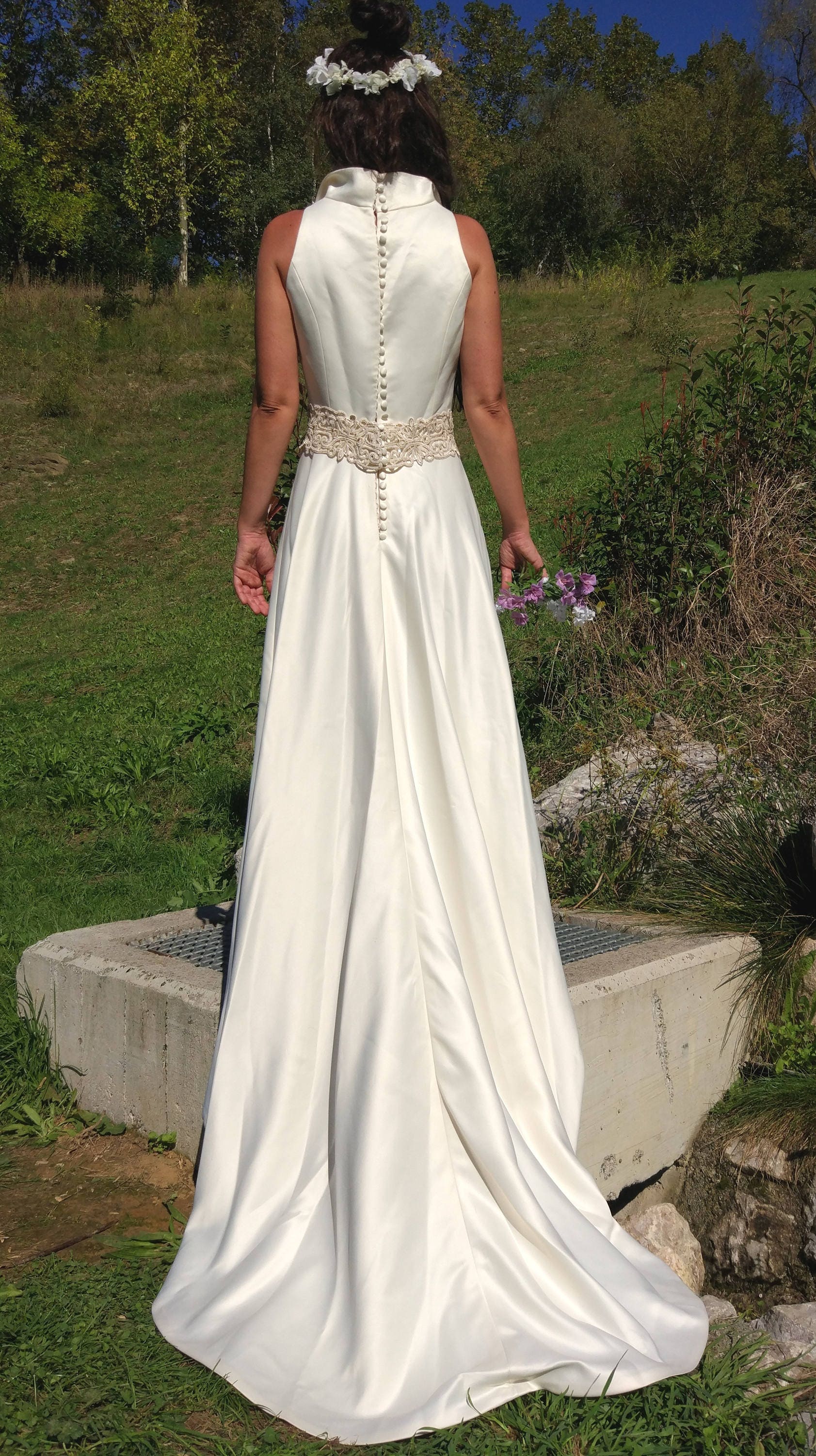 Vestido de novia con cinturón -  España