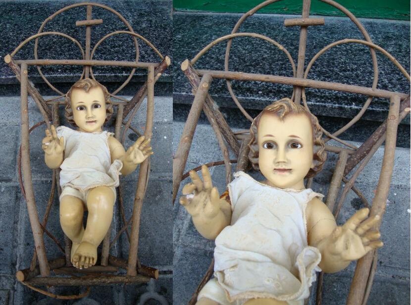 Baby Jesus Figurine Child /Jesus Glass Eye Santos / Nativity Etsy