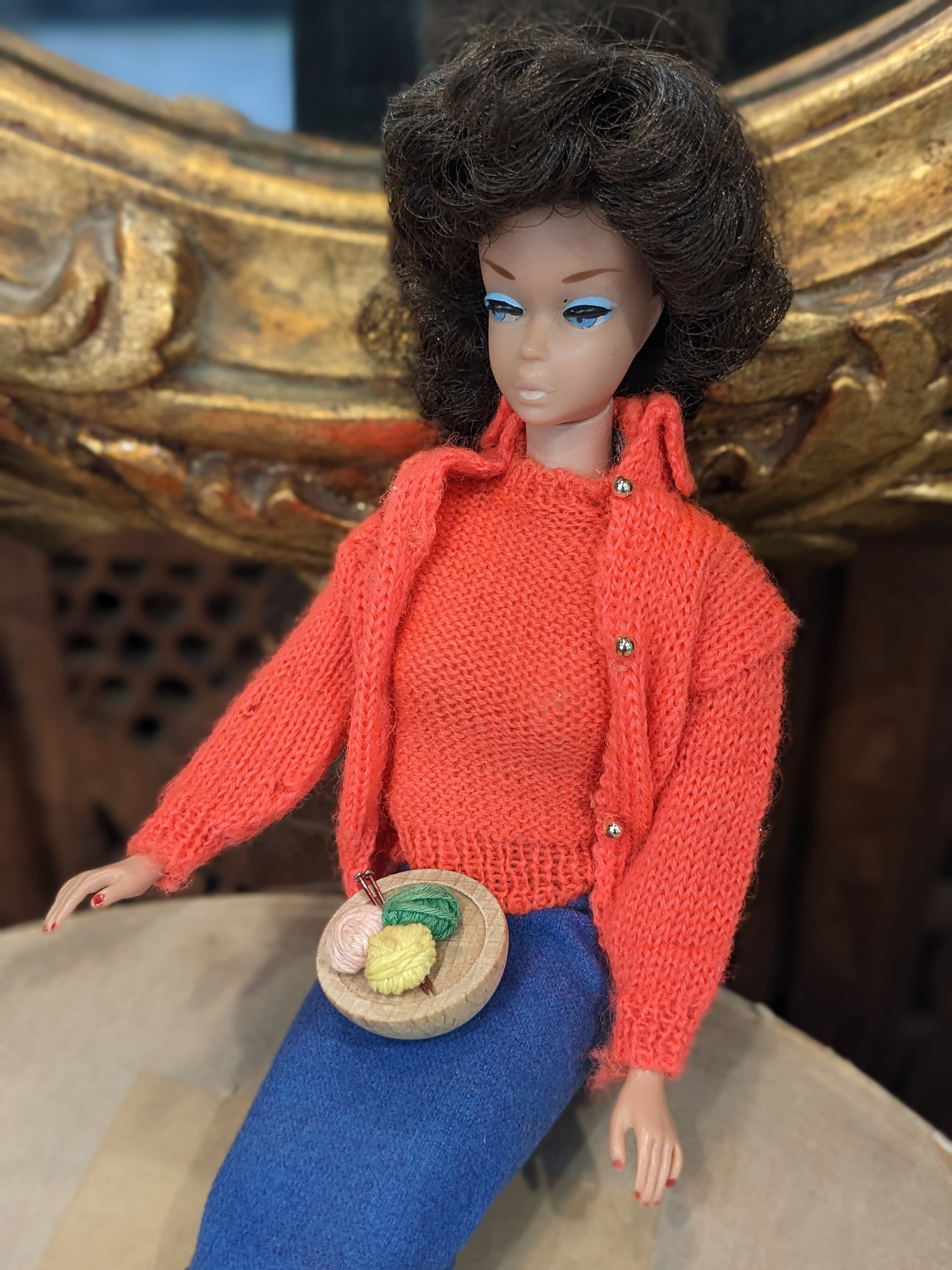 Vintage 1960s Barbie Doll Outfit: Sweater Girl Set #976 by Mattel