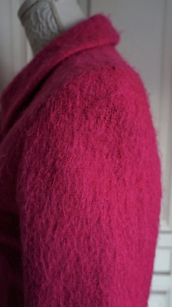 Vintage Coat Pink Wool Woman Size S // Designer F… - image 6