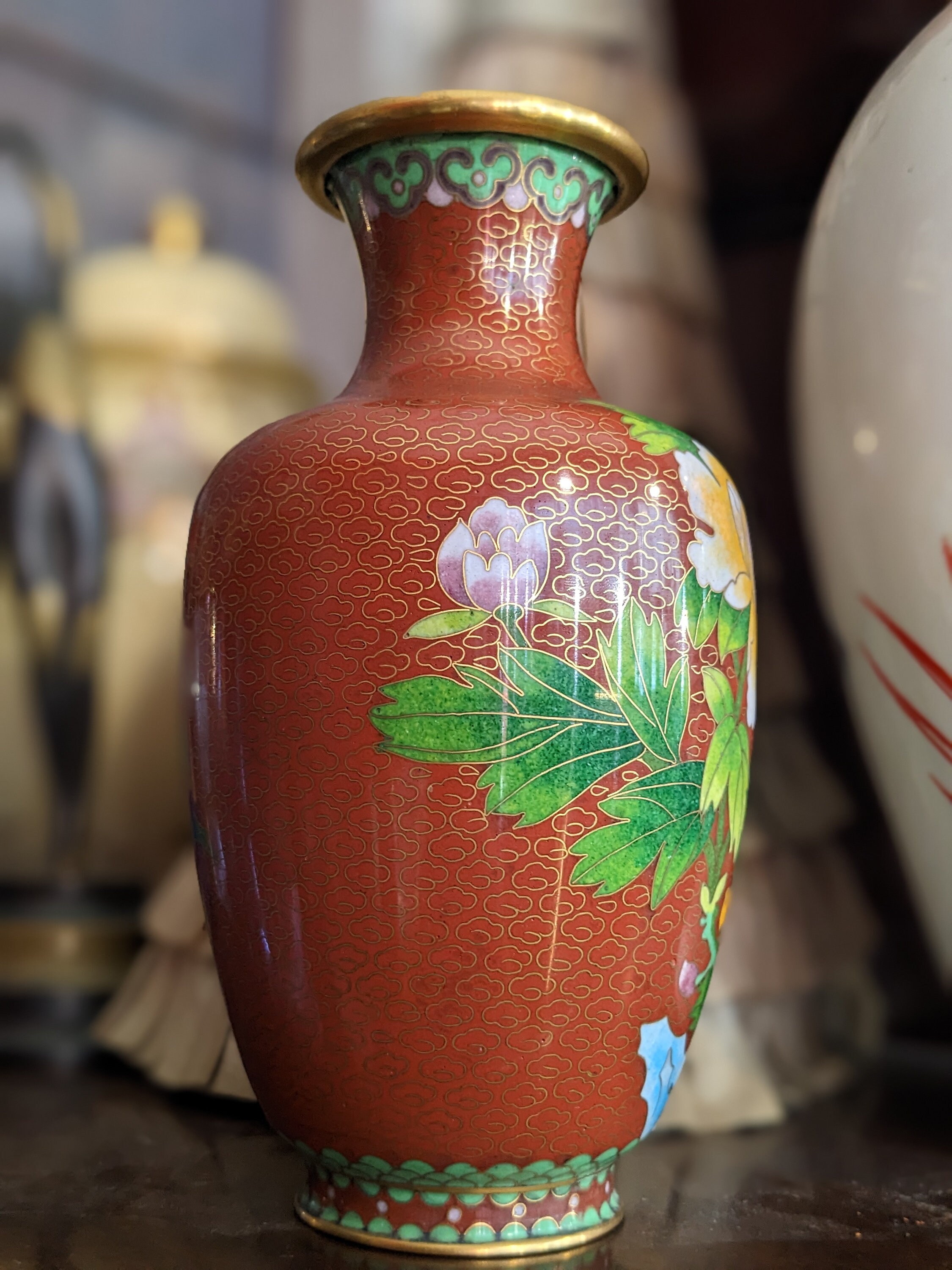 Vintage Cloisonne Vase Enamel Zi Jin Cheng - China - 1970 - Etsy