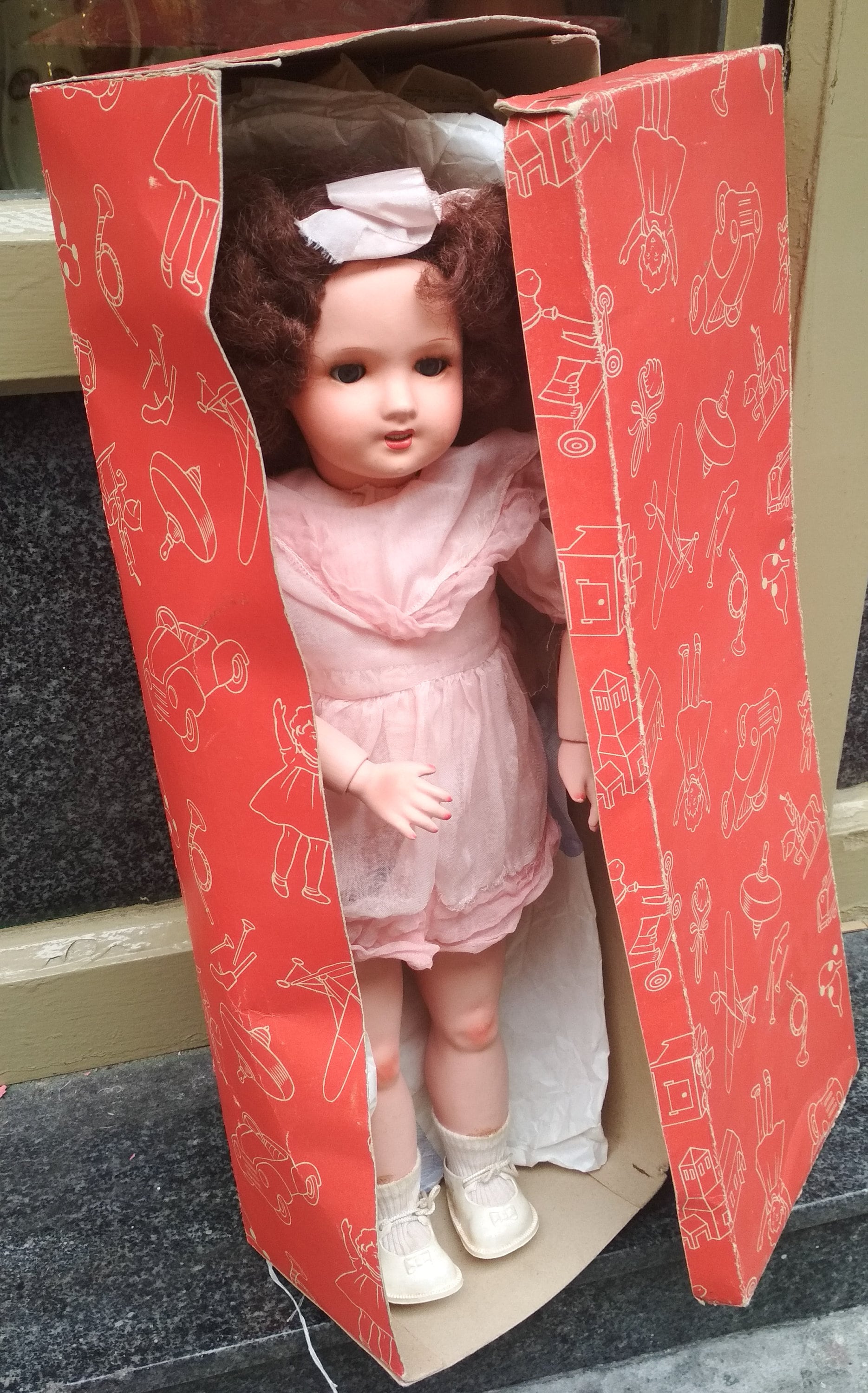 Vintage Large Old walking doll in Original Box / Les poupees Etsy