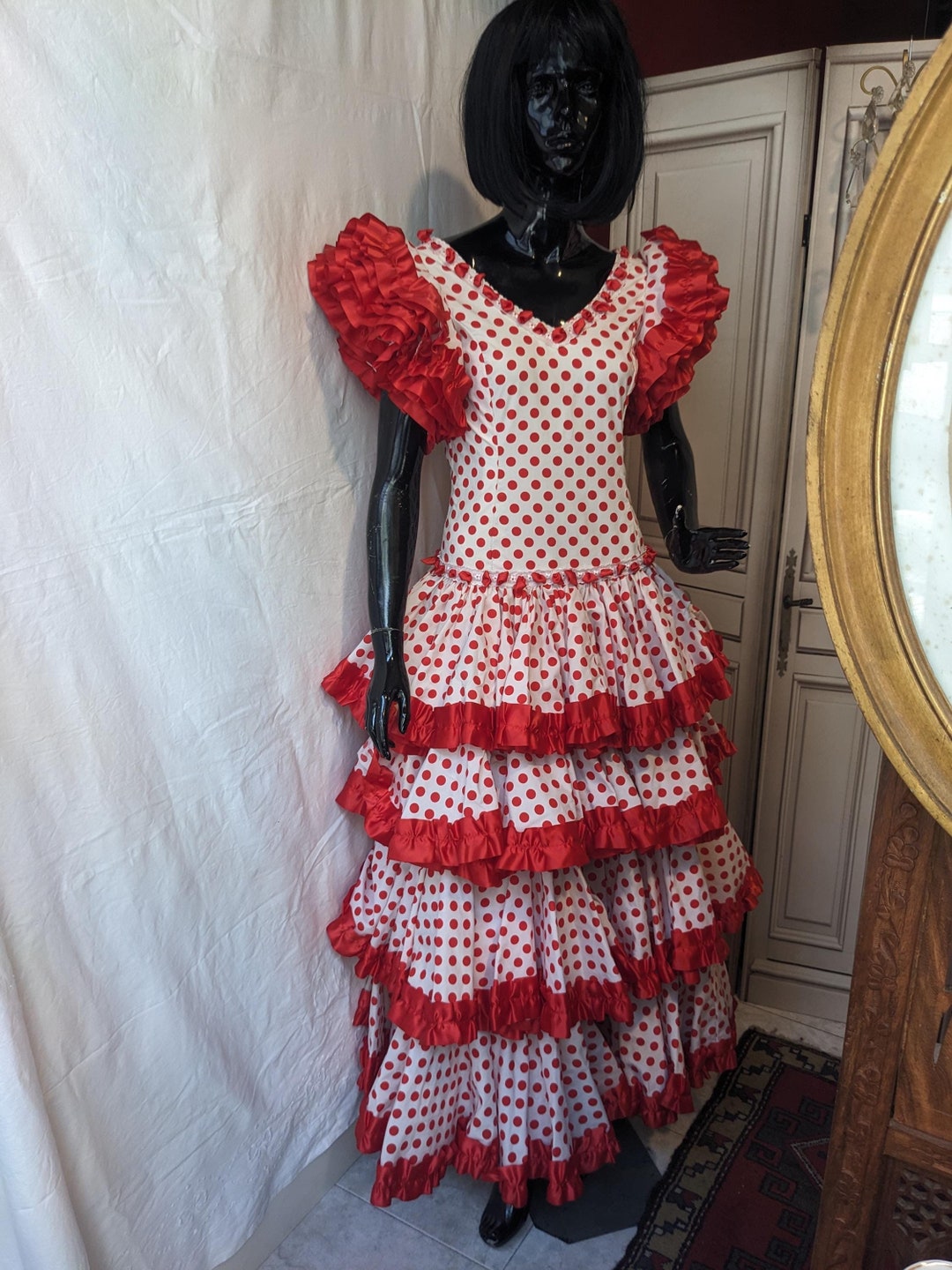 Robe Flamenco Tenue Gitane Femme Déguisement Gitane Pas Cher