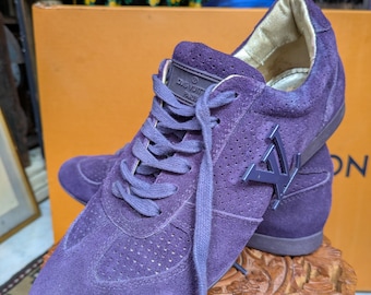 Vintage Louis Vuitton Genuine Leather suede Sneakers purple