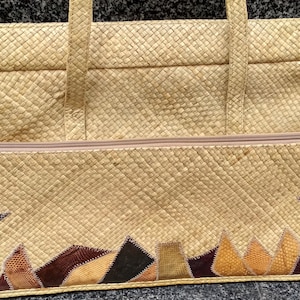 Vintage raffia and snake bag made in philipines / Straw Bag / Summer Bag