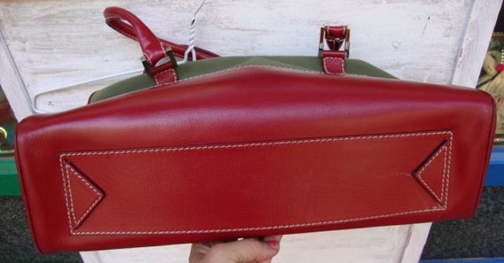 Carolina Herrera CH Vintage Bag / Green Red handb… - image 3