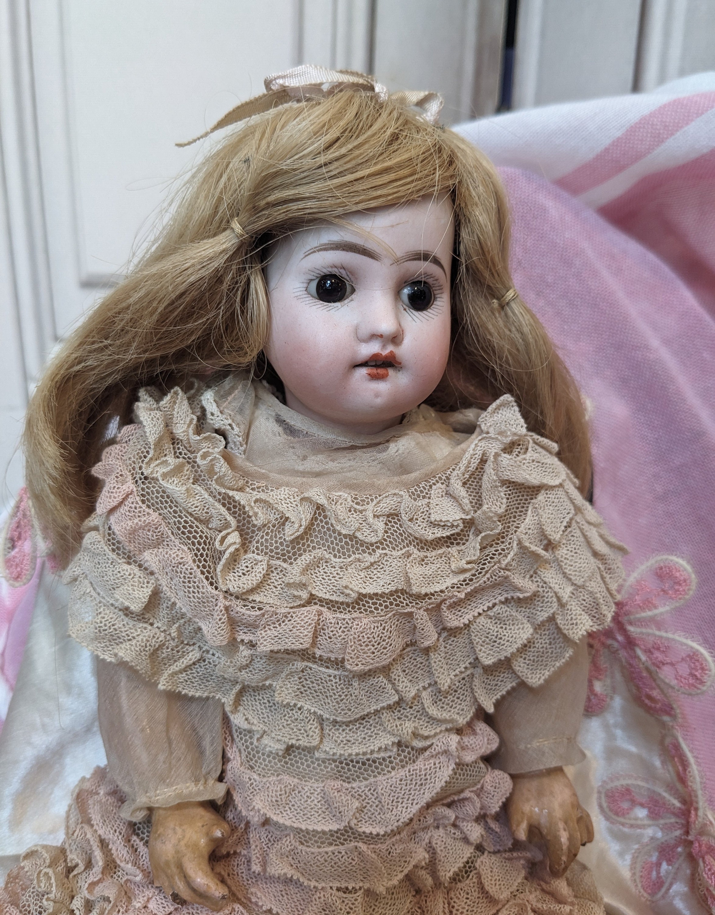 Antique Porcelain Doll With Original Clothes // Mark D 8/0 - Etsy
