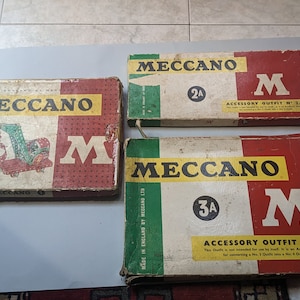 Lot Meccano Parts Meccano Engine Meccano 1, 2 and 3 // Vintage Toy