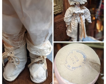 Belle poupée de mode Jumeau tête pivotante et collerette en biscuit