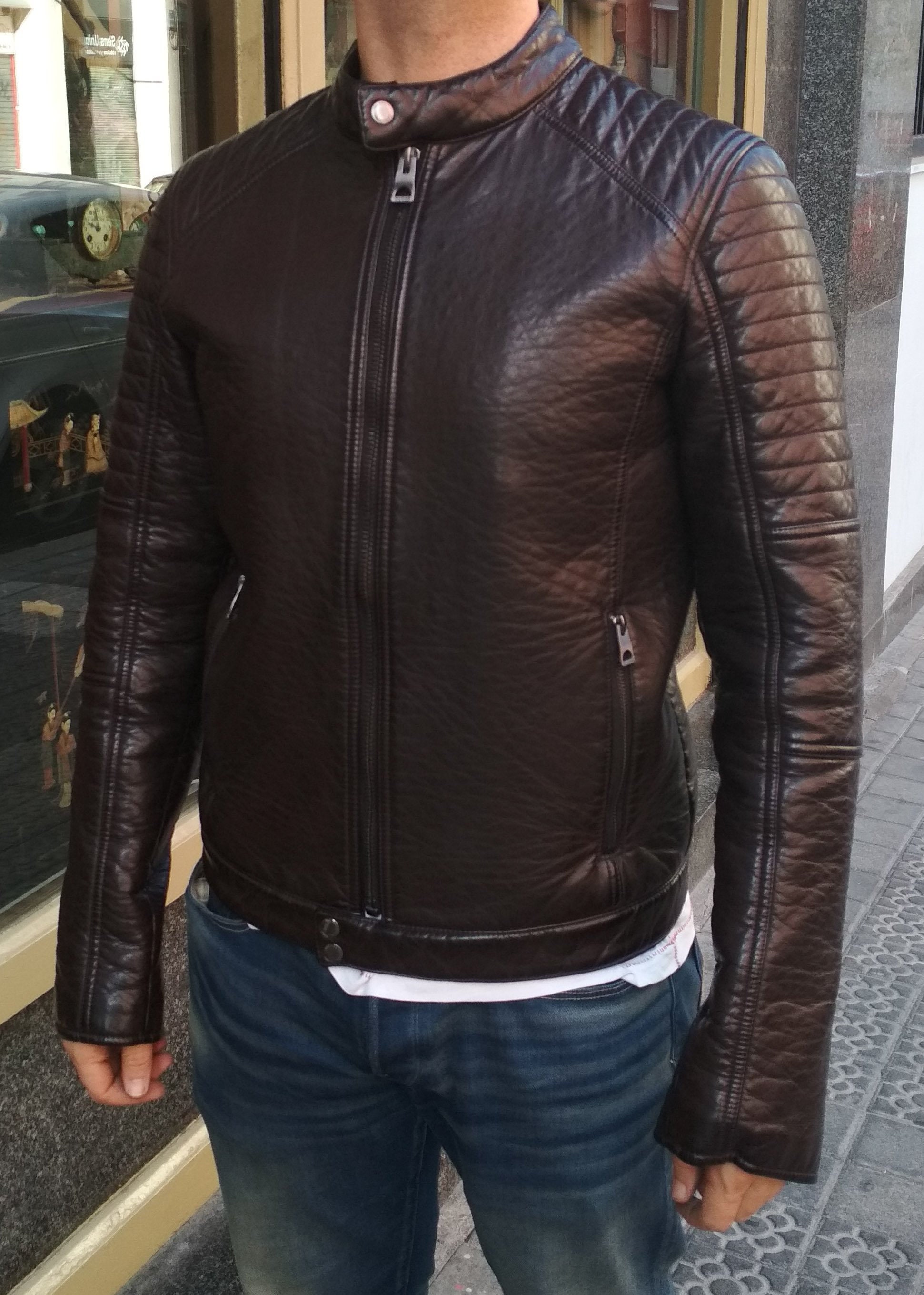 Vintage GUESS Dark Brown Jacket, Size S, Polyurethane - Etsy UK