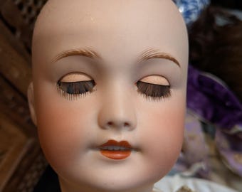 Ancienne poupée tête porcelaine SFBJ 301 corps bois Jumeau taille 13, 69 cm