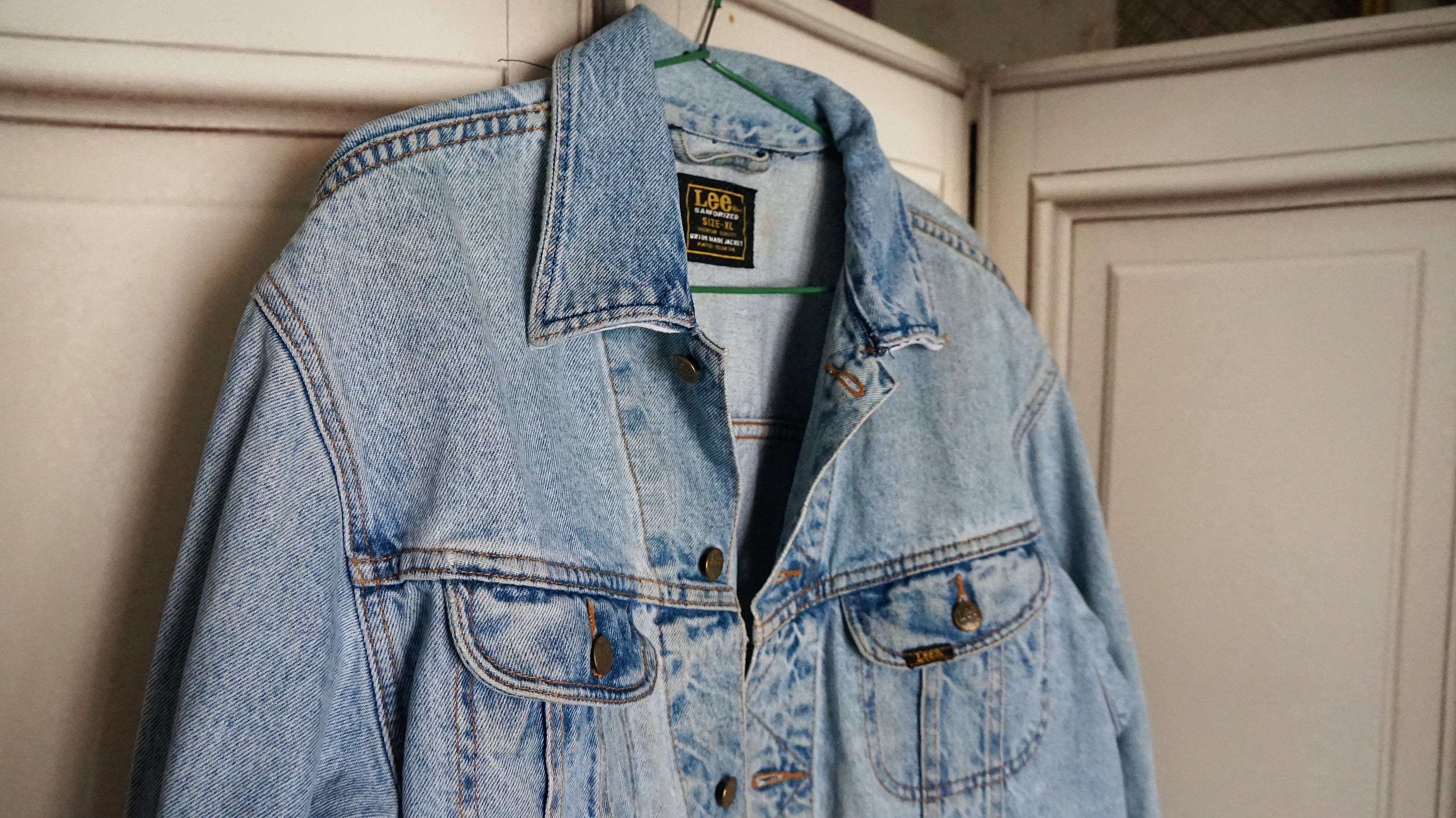 Vintage Lee Riders Sanforized Union Made Washed Denim Jacket