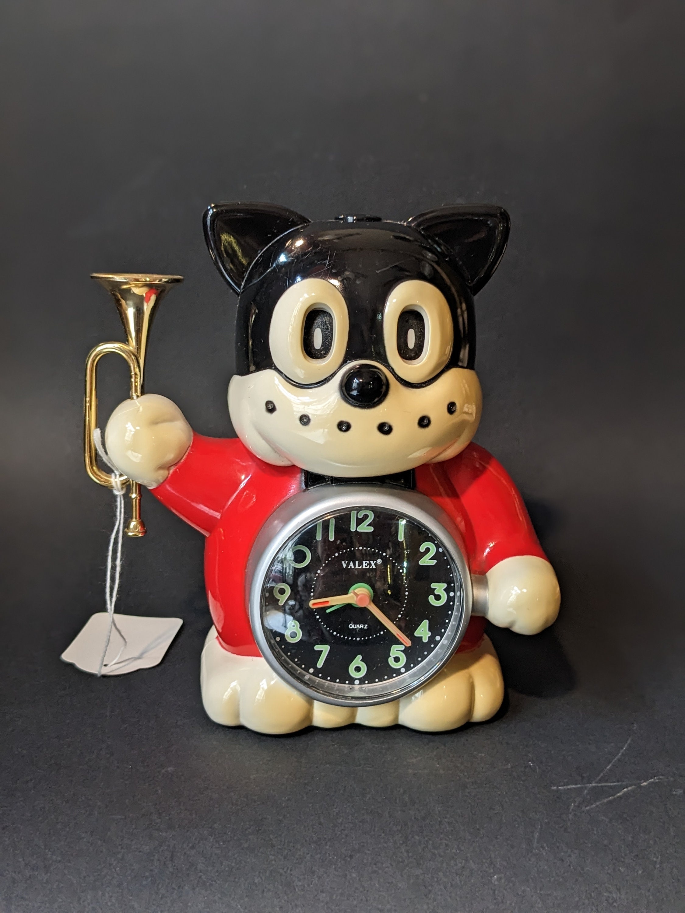 Norakuro Red and Black Cat Alarm Clock // Anime Vintage Rare