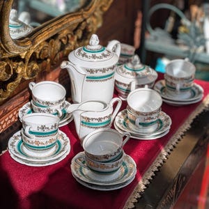 Antique coffee set Santa Clara Vigo Mah Vigo // Complete Tea Set