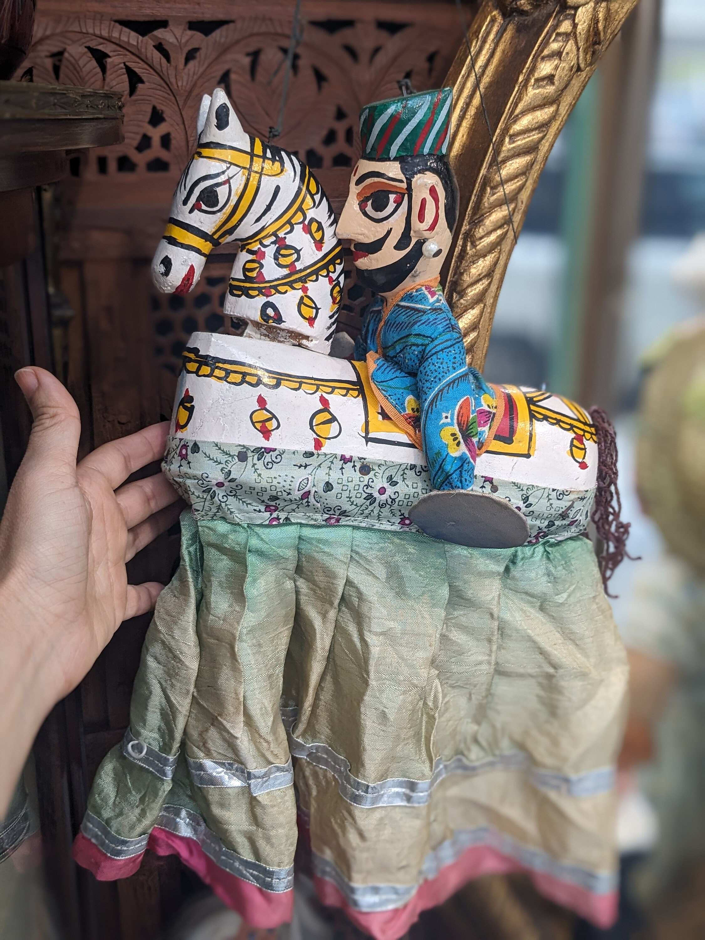 Puppet Vintage Maharaja Primitive Rajasthani India Folk Art