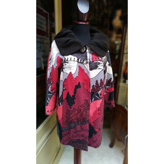 Vintage René Derhy Coat Printed // Amazing Women C