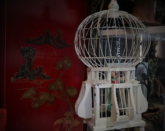 ヴィンテージ チュニジア バードケージ 木製と真鍮製 // ホーム